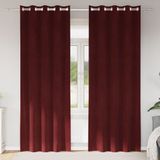 vidaXL Gordijnen 2 stuks Wijnrood 140 x 225 cm Fluweel