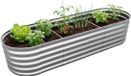 Relaxdays Moestuinbak - 45x240x60 cm - verzinkt metaal - zilver