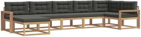 vidaXL Hoek loungeset 7-delig Blanc et Anthracite