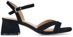 Manfield - Femme - Sandales à talon en daim noir - Taille 38