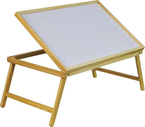 Aidapt Bedtafel - inklapbaar - verstelbaar blad - hout - 65x40x35cm