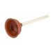 WENKO Toilet plunger with handle 140 mm brown rubber suction cup wood handle