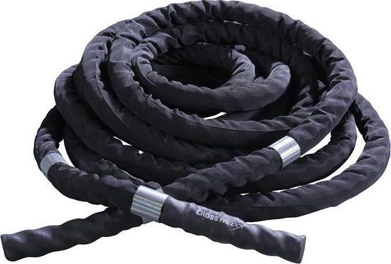 Lifemaxx Battle rope with sleeve l 12m l 5cm - Zwart