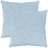 vidaXL Kussensloop Lichtblauw 70 x 70 cm (2 stuks)