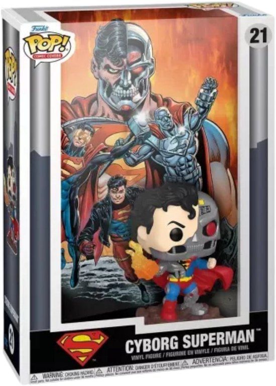 Funko Pop! Superman Cyborg Superman (Comic Covers) vinylfiguur 21 meerkleurig