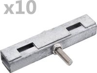 vidaXL - U-matverbinding - 10 sets - zilverkleurig