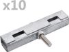vidaXL - U-matverbinding - 10 sets - zilverkleurig