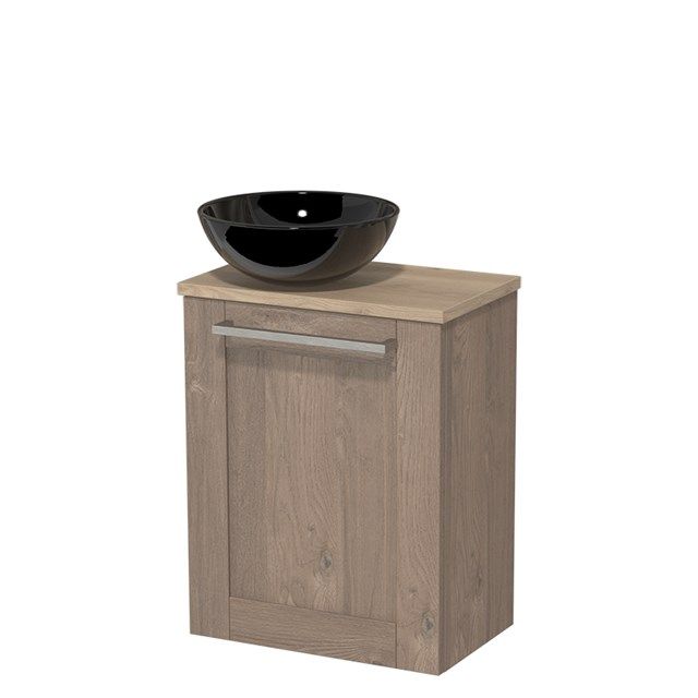 Maxaro Modulo Toiletmeubel 41 cm - Middenbruin Eiken - Lichtbruin Eiken