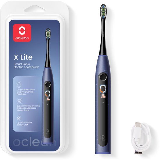 Oclean X Lite Volwassene Sonische tandenborstel Zwart, Blauw