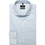 OLYMP No. Six Super Slim Overhemd blauw, Gestreept