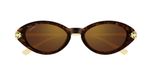 Cartier Ct0634s Lunettes de soleil femme havane rondes marron 52mm