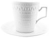 Almina Set mokken - 12-delig, wit - Mokken, 100 ml, met patroon