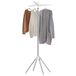 SONGMICS Kledingdroogrek, 133 cm opvouwbaar wasdroogrek met 3 draaibare | voor hangers, 4 poten, roestvrij staal, PP-kunststof, ABS-kunststof, voor 27 kledingstukken, wit, BUNJI Collection ULLR510W01