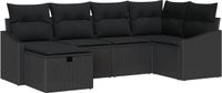 vidaXL Bankstel 7-delig poly rotan