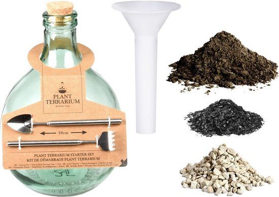 Esschert Design s Garden Terrarium DIY 5 L - Plant Terrarium Kit with Accessories