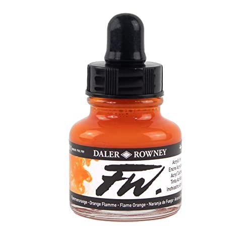 Daler Rowney FW Acrylinktfles, vlamoranje, 29,5 ml