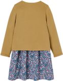 Vertbaudet Set - 2 delig - jurk - cardigan - bloemen - katoen