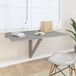 Merkloos VidaXL Wandtafel inklapbaar 100x60x56 cm bewerkt hout grijs sonoma
