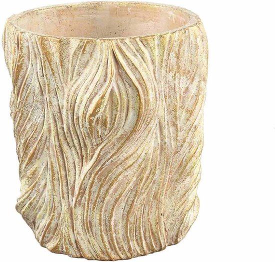 PTMD Alexio Bloempot - 30x30x30 cm - Creme