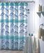 MSV Polyester douchegordijn 180 x 200 cm zilver