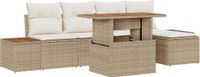 vidaXL Tuinbank - Beige - Polyrattan