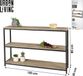 Urban Living BOEKENKAST 3 PLANKEN 120X30XH80CM Bruin MDF/Metaal Industrieel