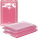 TOYMA Vleeswarendoos - 3x - roze - kunststof - 24,5 x 17 x 4 cm - vershouddoos / kaasdoos