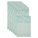 DII Koelkast Liner Collectie Niet-klevend, op maat gesneden, 12x24, Aqua Dahlia, 6-delig