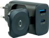 Strap-it 23W adapter met oplader geschikt voor Galaxy Watch 7 / 6 (Classic) / 5 (Pro) / 4 (Classic) / Ultra - Meerdere apparaten tegelijkertijd opladen - draadloze smartwatch oplader - Adapter met USB - A aansluiting en USB - C aansluiting (zwart)