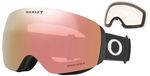 Oakley Flight Deck M Lunettes de ski Noir Or Rose/CAT3+Prizm Clair/CAT0 Homme