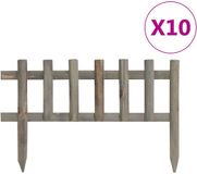 vidaXL Gazonranden 10 st 4,4 m vurenhout