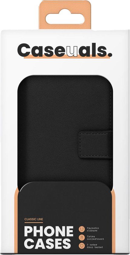 Caseuals Echt Lederen Book Case voor Samsung Galaxy S24+ - Zwart