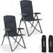 TRVLMORE Luxe Campingstoelen - Opvouwbaar - 2-Pack - Grijs