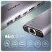 Axagon HMC-6G2L station d'accueil & réplicateur de ports Filaire USB 3.2 Gen 2 (3.1 Gen 2) Type-C Aluminium