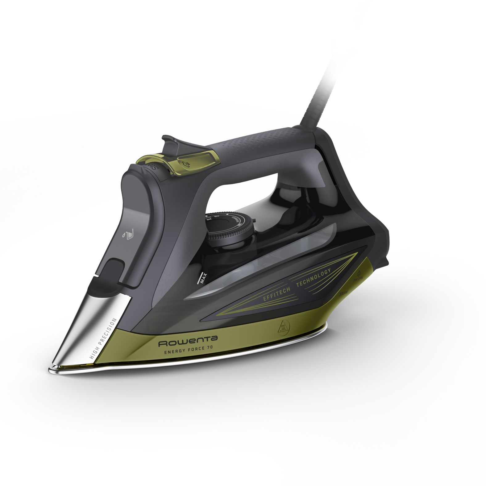 Rowenta DW7732F0 Stoomstrijkijzer Microsteam 400 HD 3De Laser-zoolplaat 1500 W Zwart, Groen