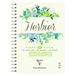 Clairefontaine 975179C Spiraalschrift Herbarium - 32 Vellen Wit Tekenpapier en Soepele Tussenbladen - A4 21x29,7 cm 180g - Ideaal voor het Bewaren van Bladeren, Bloemen en Gedroogde Planten