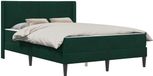 vidaXL Bedframe met matras Donkergroen 140 x 190 cm Fluweel