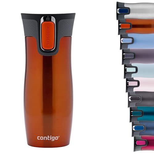 Contigo West Loop Autoseal thermosbeker, roestvrijstalen isoleerbeker, koffiebeker-to-go, BPA-vrij, lekvrije beker-to-go met Easy-Clean-deksel, houdt tot 5 uur warm, 470 ml