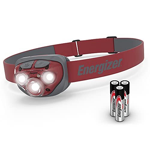 Energizer Amazon Vision HD+ Focus 315 hoofdzaklamp, koplamp (inclusief batterijen), rood