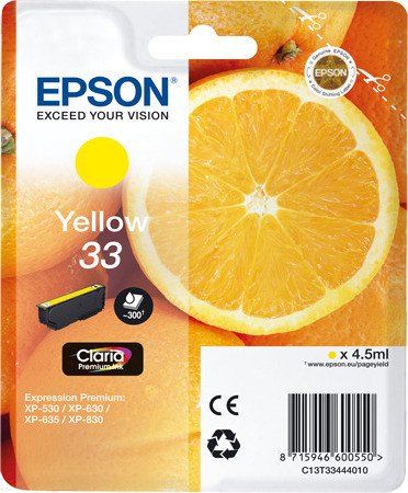 Epson 33 Yellow Ink Cartridge - C13T33444020