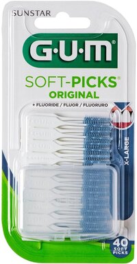 Gum Soft picks XL - 40 stuks - Wit-grijs - Normaal - Met fluoride - Neutraal