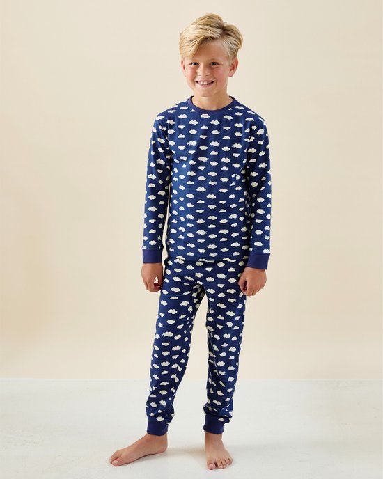 Little Label TOMMY pyjama jongens blauw wolken 6Y/110-116