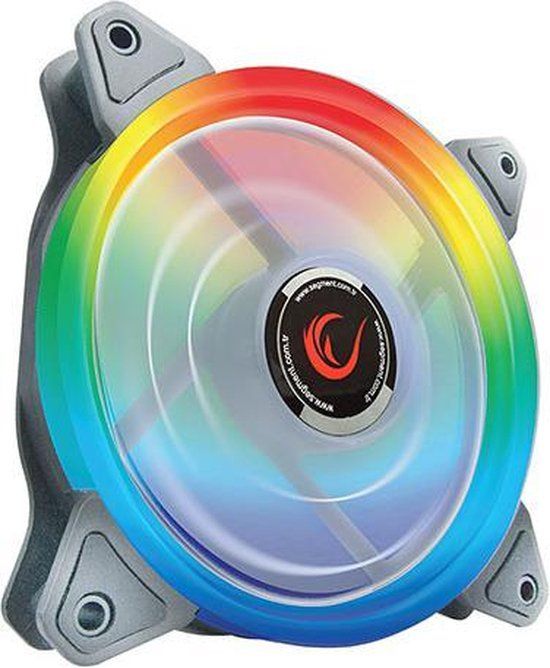 Rampage RB K4 Rainbow Case Fan Kit with Remote - LED - 4 Fans