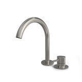 Hotbath Buddy Wastafelmengkraan - 2 gats - geborsteld nikkel (RVS) B123GN