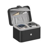 SONGMICS Horlogebox met 2 compartimenten – Inktzwart/Duifgrijs