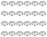 24 rivets plats, 20 mm, rivets métalliques pour le travail du cuir de bricolage