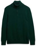 Superdry Katoenen Trui Met Halve Rits Heren Forest Green XXXL