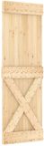 vidaXL Schuifdeur NARVIK Naturel en Zwart 70 x 210 cm
