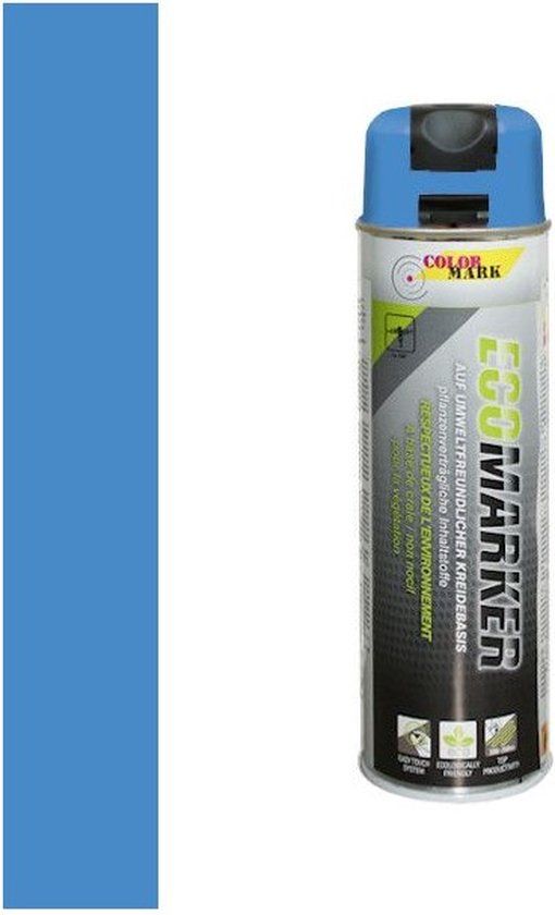 Colormark Ecomarker / Eventmarker - Krijtspray - Fluoblauw - 500 ml