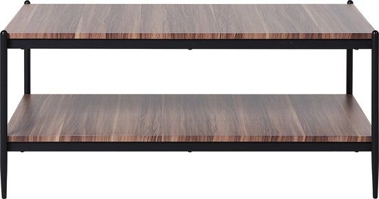 Beliani AVOCA Salontafel - Donkere houtkleur - MDF - Design